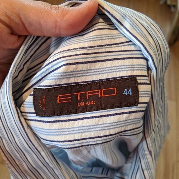 ETRO - stripped button up shirt - Picture 8 of 8